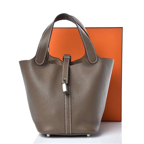 hermes taurillon clemence picotin lock 18 pm|hermes taurillon leather bag.